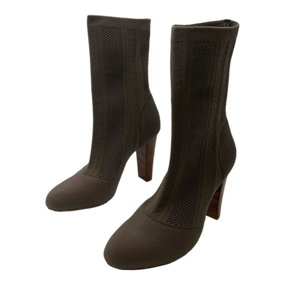 Charles by Charles David Shirley Herringbone Knit Booties Taupe US Women's 5.5 M